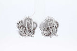 4.0cttw Diamond Floral Cluster 18k White Gold Stud Earrings 8.3 Grams Eb426crxdu