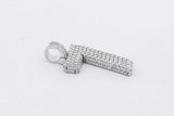14k White Gold Diamond Number 7 Pendant 5.5 Grams Eb0626wrxsa