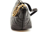 Saint Laurent Gaby Zipped Quilted Black Lambskin Shoulder Bag Eb1125pxzde