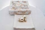 Christian Dior Faux Pearl Stud Earrings 8.4 Grams Eb0825lordu