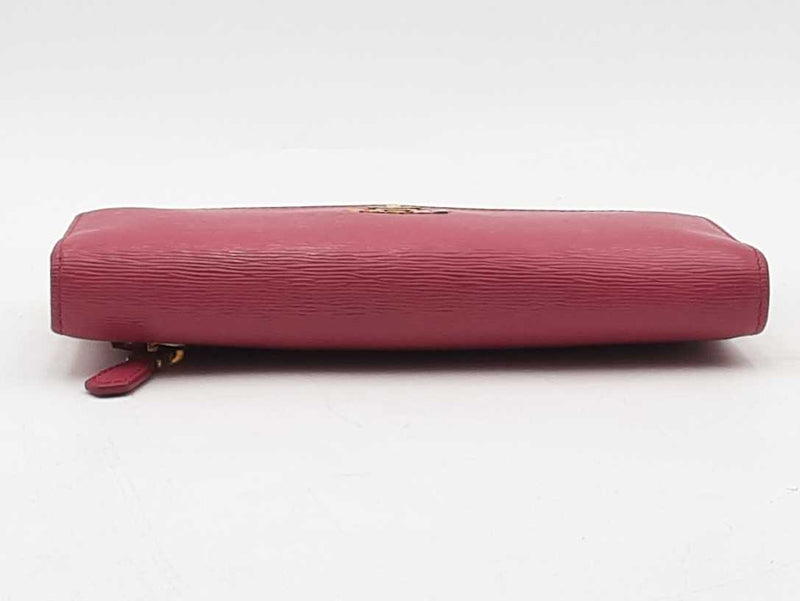 Prada Saffiano Leather Fold Over Continental Wallet Pink Aa0625lzxsa