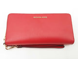 Michael Kors Red Jet Set Travel Continental Wallet Sd0726ordu