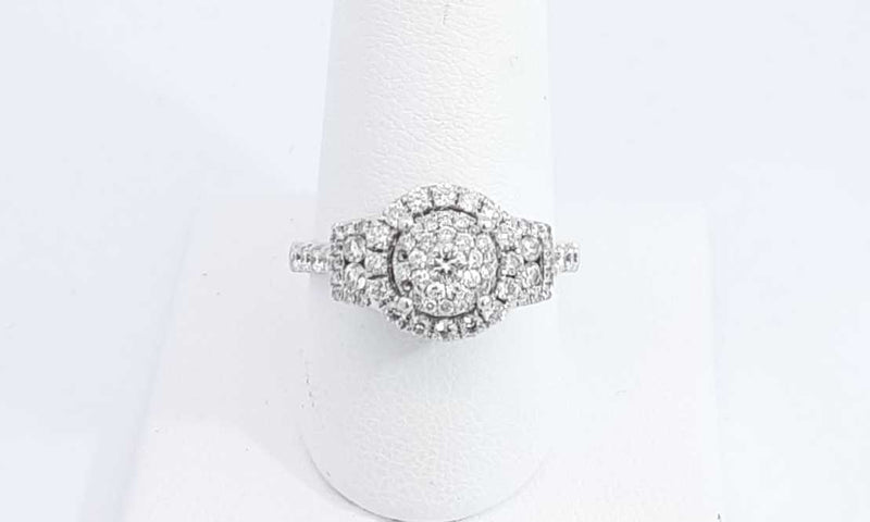 14k White Gold 0.87ctw Diamond Ring Size 8.75, 4.2 Grams Eb0424wxzdu