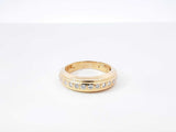 Diamond & 18k Yellow Gold Half-eternity Ring 4.8 Grams Size 5.75 Fw0726rxzdu