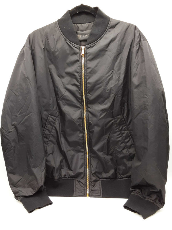 Gianni Versace Black Nylon Bomber Jacket Size Italian 54 Do1025orxde