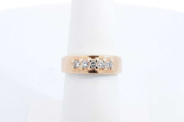 Approx. 0.15ctw Diamond Ring In 14k Yellow Gold 5.8 Grams Size 6.5 Eb0824orxdu