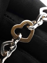 Tiffany & Co. Heart Links Necklace In Silver & 18k Gold 71g 16 Inch Fw0726orxdu