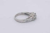 1.3cttw Princess Cut Diamond Ring In 14k White Gold 4.9 Grams Size 7 Eb0625cxzsa