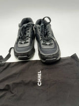 Chanel Low Top Black Sneakers Size 35 Eb1024oxzsa