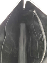Yves Saint Laurent Black Leather Duffle Breifcase Eb0526ixzde