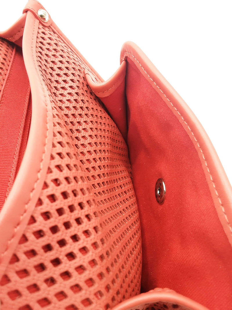 Chanel Perforated Red Leather Up In The Air Flap Shoulder Bag Eb0125lexzsa