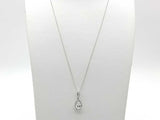 1.0 Dwt Lab Grown Diamond 1.6 Grams 14k White Gold Pendant Chain 22 Inch Mk1225cssmia