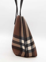 Burberry Check Tote Bag In Brown Eb0826wxzde