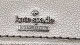 Kate Spade Silver Metallic Leather Passport Holder Wallet Eb1025lrdu