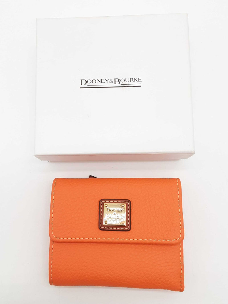 Dooney & Bourke Clementine Orange Pebble Grain Wallet Do1125oxde