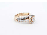 1.36 Cttw Diamond & 14k Gold Halo Ring With Cert 6.3 Grams Size 5.25 Fw0625rwzdu