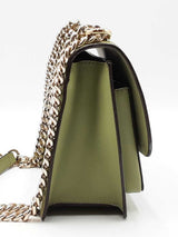 Michael Kors Heather Shoulder Bag In Sage Green Leather Fw0226rrdu