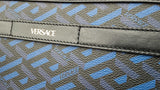 Versace La Greca Signature Coated Canvas Black & Blue Crossbody Bag Fw0725ozxdu