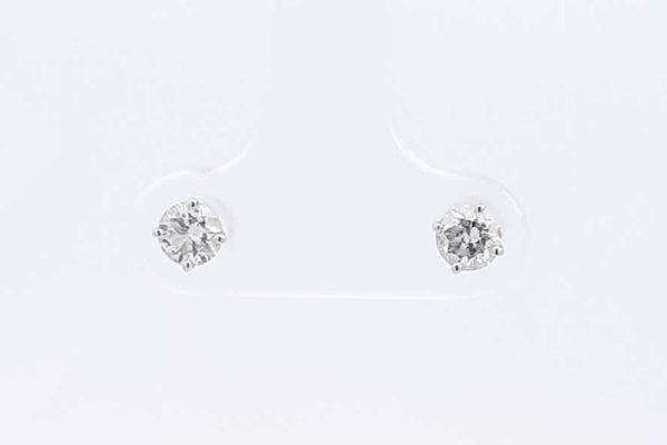 Approx. 0.4ctw Diamond Stud Earrings In 14k White Gold 0.04 Grams Eb1124loxsa