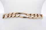 14k Yellow Gold Figaro Link Bracelet 21.1 Grams 8.5 Inch Eb0826loxzsa