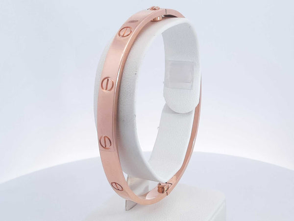 18k Rose Gold 36 Grams Bangle Bracelet 7 In Aa0725lexzsa