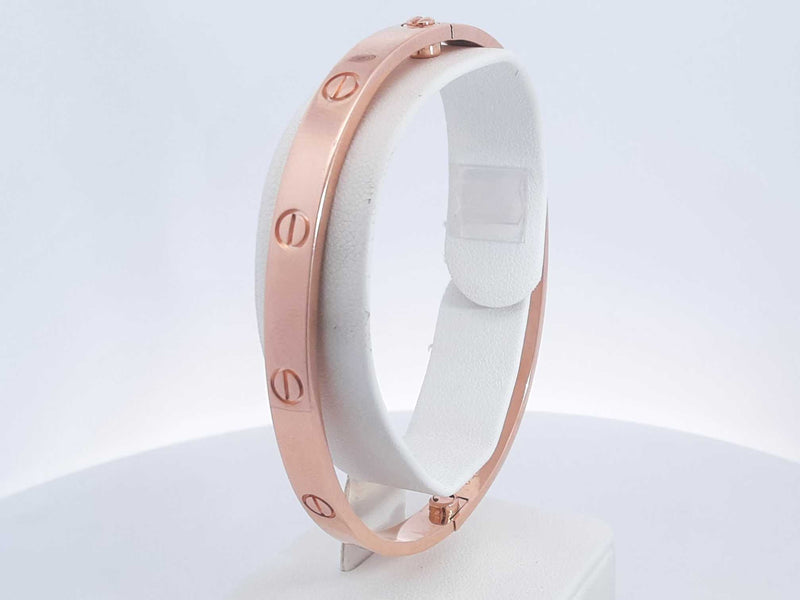 18k Rose Gold 36 Grams Bangle Bracelet 7 In Aa0725lexzsa