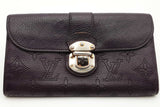 Louis Vuitton Perforated Monogram Dark Purple Mahina Amelia Wallet Eb0826lrxsa