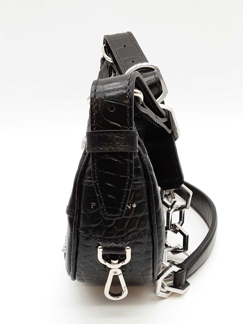 Phillip Plein Crocodile Embossed Shoulder Bag Sd0725czxde