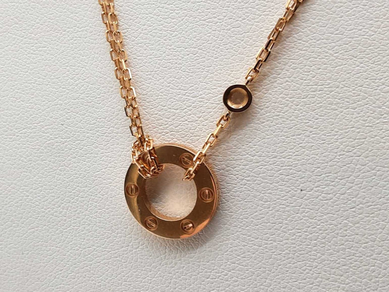 Cartier Love 18k Rose Gold 6.0g Pendant Necklace 16 In Do0125sxzde