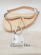 Christian Dior Off White Calfskin Saddle Bag Eb1024exzsa