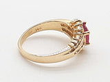Ruby 14k Yellow Gold 3.7g Swirl Ring Size 7 Do0626oxzde