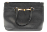 Gucci Bright Bit Convertible Black Leather Tote Bag Eb0126wxzsa