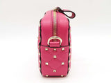 Valentino Rockstud Spike Quilted Pink Camera Bag Sd1025ocrde