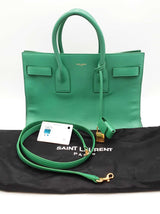 Yves Saint Laurent Green Leather Sac De Jour Tote Bag Eb0626rxzsa