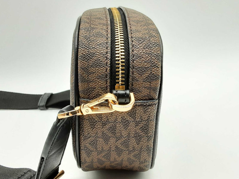 Michael Kors Jet Set Travel Brown Canvas Crossbody Bag Do0924pxde