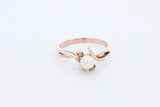 Pearl & Diamond Ring In 10k Yellow Gold 1.8 Grams Size 6.75 Eb1024rxsa