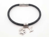 Louis Vuitton Paw Bracelet In Monogram Eclipse Coated Canvas 8 Inch Fw0126lxzdu