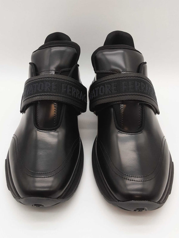 Salvatore Ferragamo Tommy Nero Black Leather Slip On Shoes Size 11m Do0725oxzde
