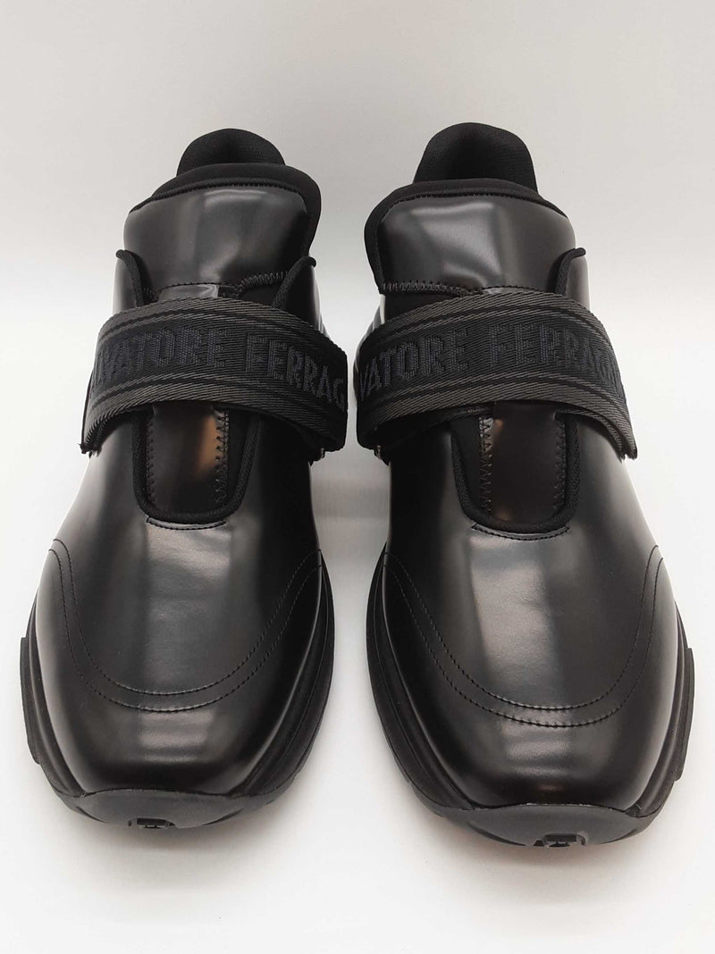 Salvatore Ferragamo Tommy Nero Black Leather Slip On Shoes Size 11m Do0725oxzde