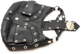 Versace Biker Black Leather Shoulder Bag Eb0826crxde