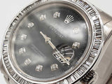 Rolex 38 Datejust Black Dial Aftermarket Bezel Steel Oyster Watch Do1125rrxzde