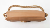 Fendi Pequin Claudia Shoulder Bag In Embossed Tan Leather Fw0925lordu