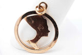 18k Yellow Gold Nefertiti Profile Pendant 3.3 Grams Eb0826oorsa