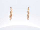 14k Yellow Gold Twisted Mesh Hoop Earrings 1.9 Grams Fw0326lzxdu