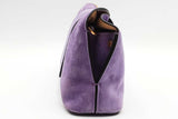 Versace Vivian Purple Suede Clutch Eb0726wrxsa