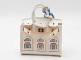 Mini Boutique Bag Charm In White Fw0825edu