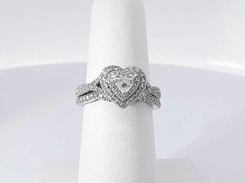 1.41 Cttw Diamond 14k White Gold Wedding Set 7 Grams Size 7 Aa1025przsa