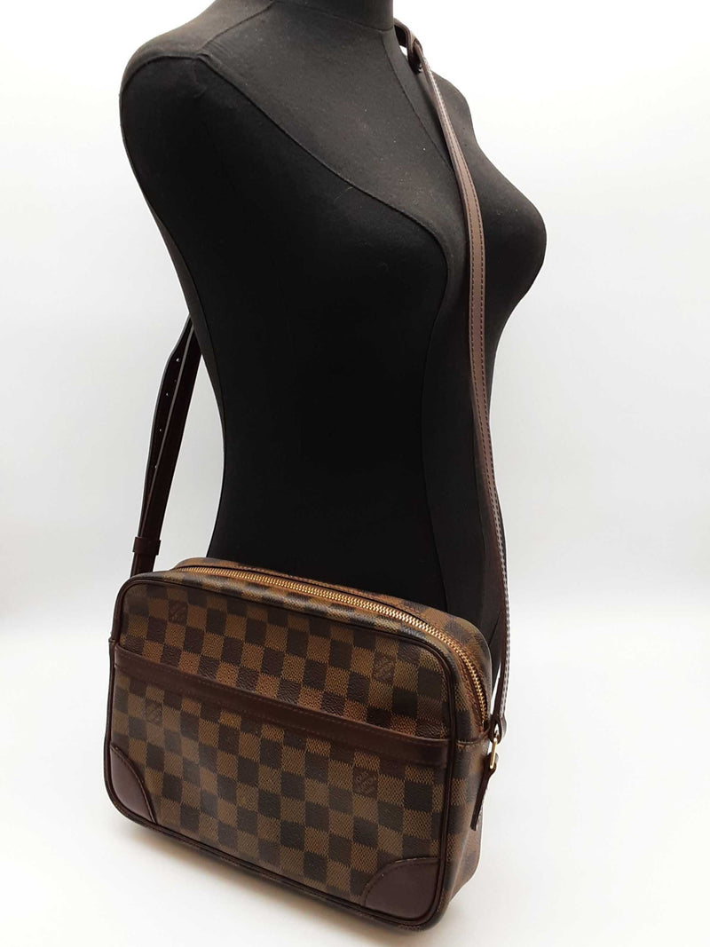 Louis Vuitton Trocadero Brown Damier Ebene Crossbody Bag Do0425crxde