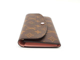 Louis Vuitton Emilie Wallet In Monogram Canvas & Rose Leather Fw0626oordu