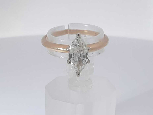 1.16 Cttw Diamond 14k Yellow Gold Marquis Ring 2.4 Grams Size 7 Aa0825loxzsa